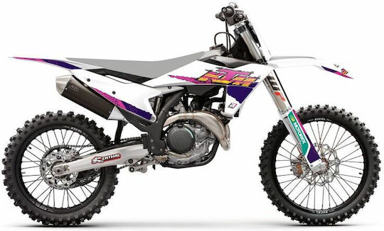 Blackbird Racing Aufklebersatz 2548aa 2023 KTM SX 300 23 KTM SX 250 23 Pink-Weiß
