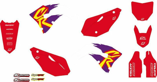 Blackbird Racing Sticker Set 2147aa Honda Cr 250 R 02-07 Honda Cr 125 R 02-07 Purple-Red-White