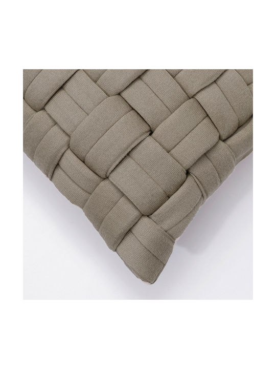 Liolios Home Sofa Cushion Clusp 100% Cotton Sandy Brown 40x60cm