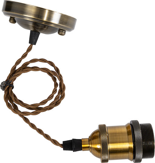 GloboStar Bronze Ceiling Light with E27 Socket 5x10x108.7cm