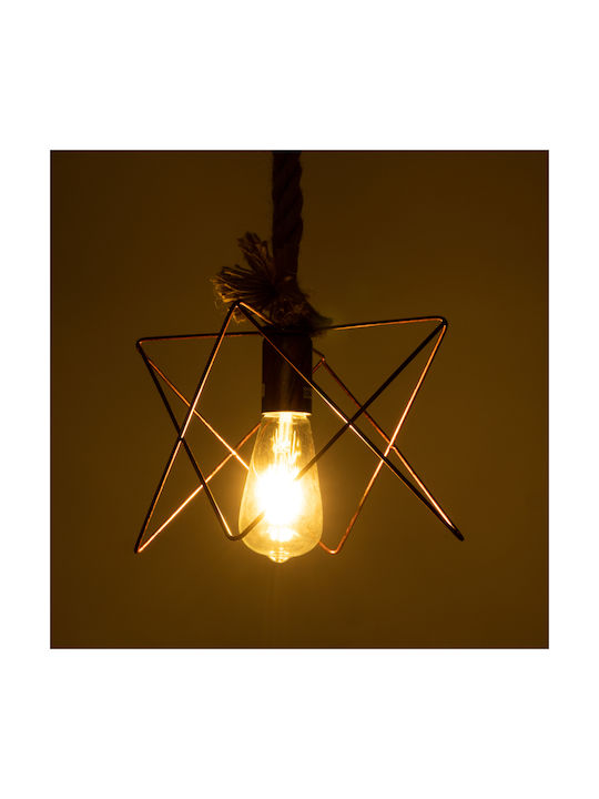 GloboStar Kazemi Pendant Light Orange with Socket E27 18cm