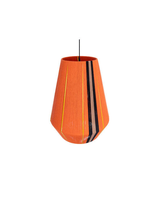 GloboStar Habana Pendant Light Orange Boho Grid with Socket E27 50x52x60cm