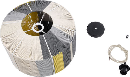 GloboStar Salerno Pendant Light Yellow Boho Grid with Socket E27 42x42x35cm