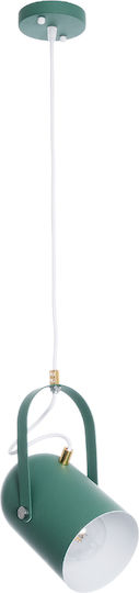GloboStar Hazel Κρεμαστό Φωτιστικό Πράσινο με Ντουί E27 12x18x27εκ.