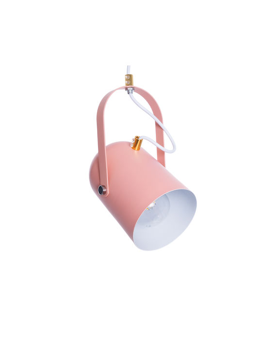 GloboStar Hazel Pendant Light Pink with Socket E27 12x18x27cm