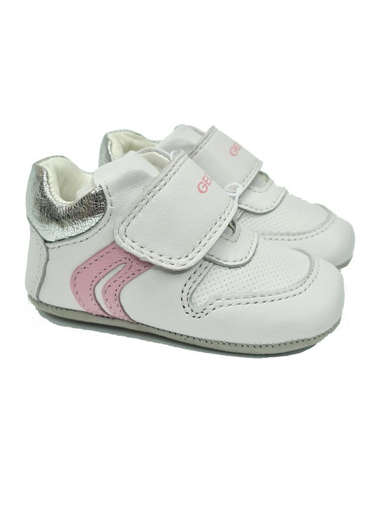 Geox Βρεφικά Sneakers Αγκαλιάς Λευκά Ian