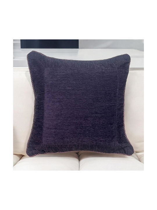 Linea Home Dekorativer Kissenbezug aus Samt Lila 43x43cm