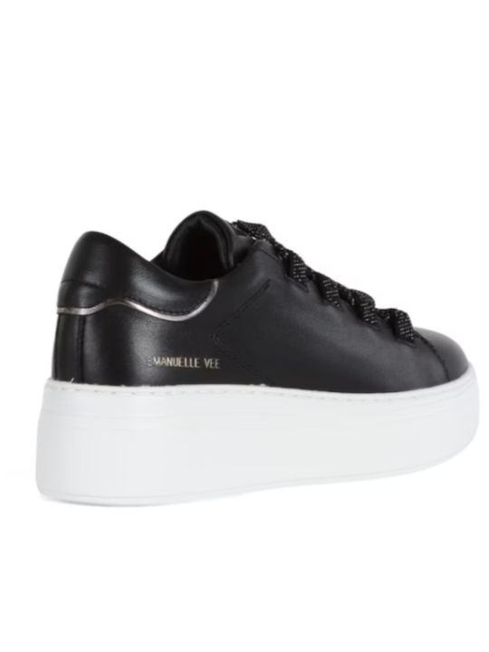 Damen Flatforms Sneakers Schwarz
