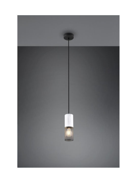 Trio Lighting Tosh Pendant Light White with Socket E27