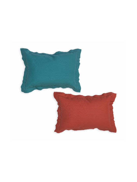 Nef-Nef Homeware Minimal Sofa-Kissen aus 100% Baumwolle Aqua 40x55cm