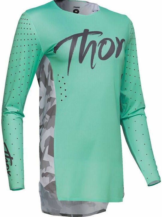 Thor Sportmode Γυναικεία Μπλούζα Motocross Μακρυμάνικη Πράσινο Χρώμα