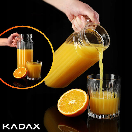 Kadax Krug 1,1l + 6 Gläser 360ml Wasser Saft