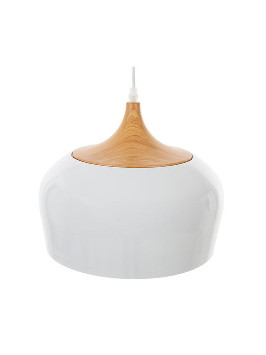 Artekko Pendant Light White with Socket E27 31x31x20cm