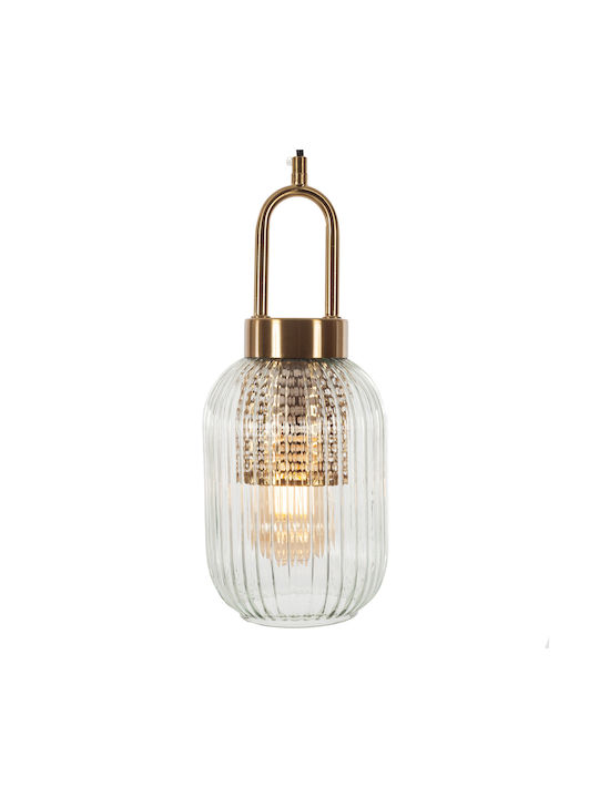 Artekko Pendant Light Transparent with Socket E27 15x15x35cm