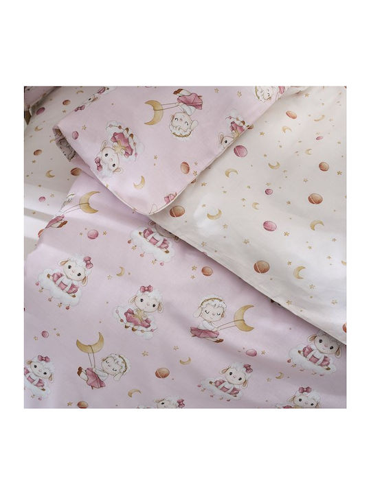 Vesta Home Lambi Baby Quilt Double Sided Cotton Pink 120x160cm