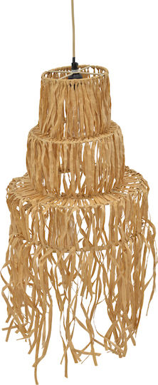 Inart Nairan Pendant Light Beige with Socket E27 36x36x125cm