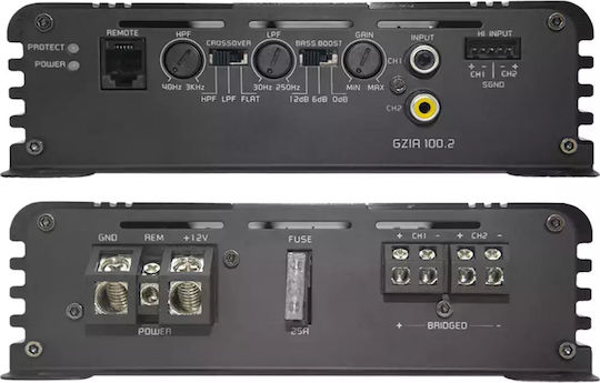 Двуканален усилвател Ground Zero Gzia 200.2 2x200w RMS