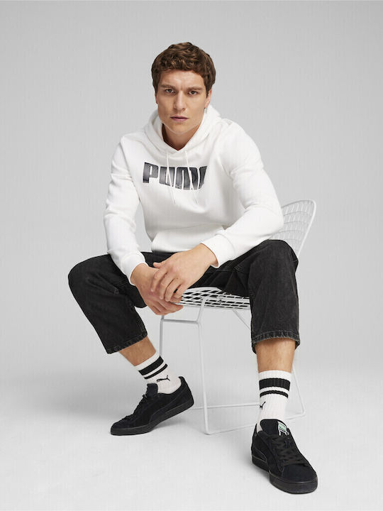 Sweatshirt with Hood White