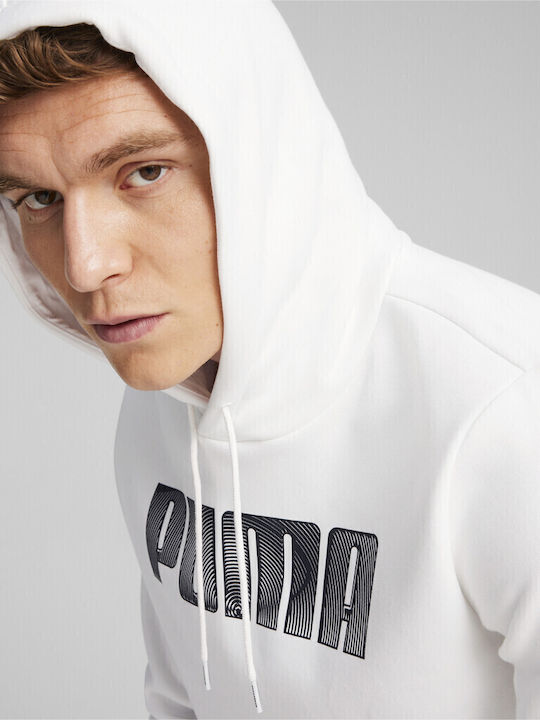 Sweatshirt with Hood White