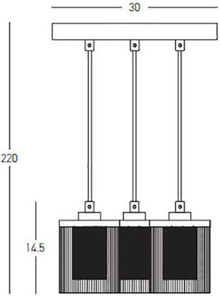 Zambelis Lights Pendant Light Yellow 30x14.5x220cm