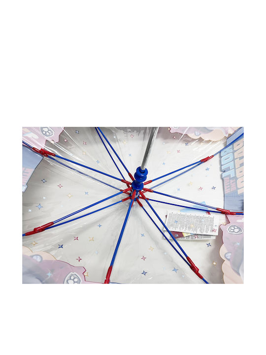 Paw Patrol Kids Curved Handle Umbrella with Diameter 45cm Transparent