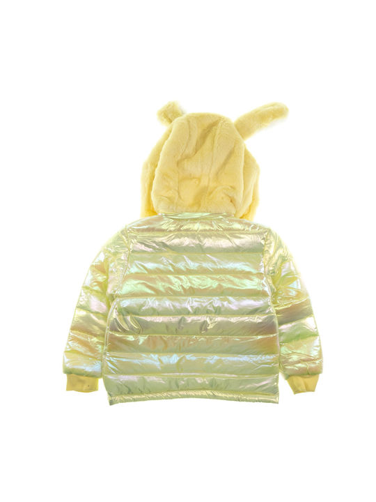 Luisa Chic Kids Casual Jacket Short with Hood Yellow