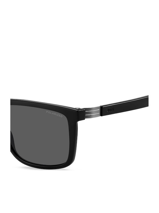 Herren Sonnenbrille mit Schwarz Kunststoff Gestell und Schwarz Linse