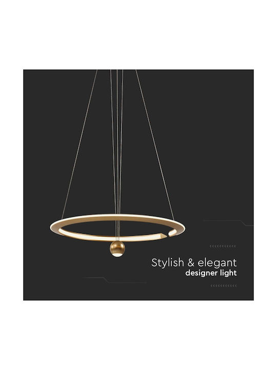 V-TAC Pendant Light Gold 62x60cm
