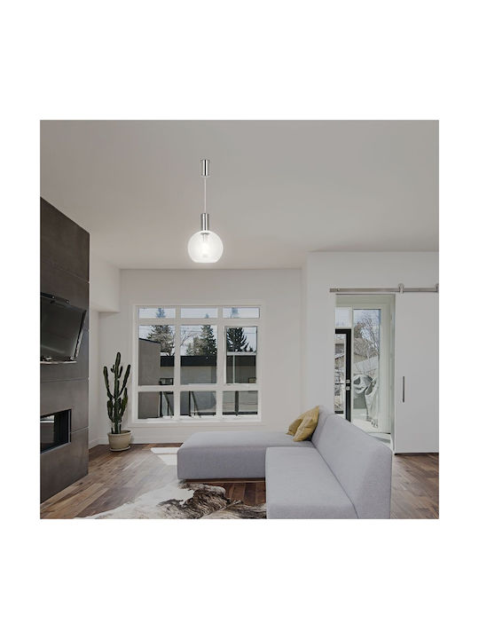V-TAC Pendant Light Silver 20x195cm