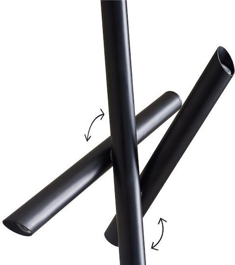 Luma Lustră Satin Black 24x55cm.