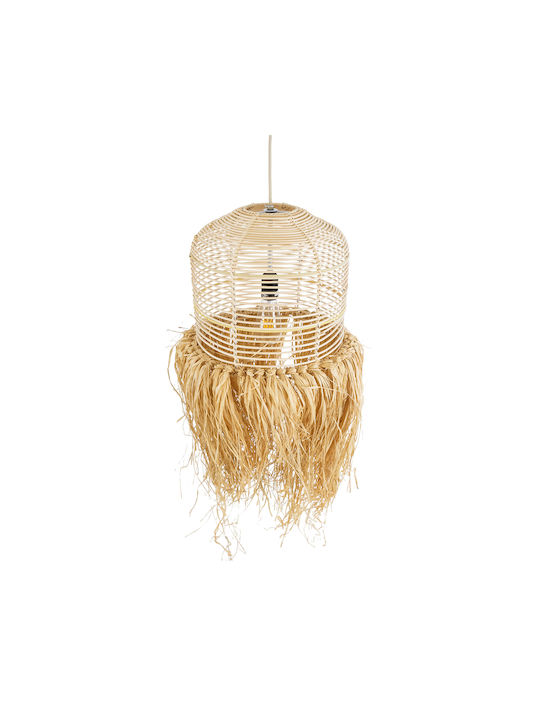 GloboStar Basseterre Deckenleuchte Beiges Boho Raster mit Lampenbirnensockel E27 35x35x60cm