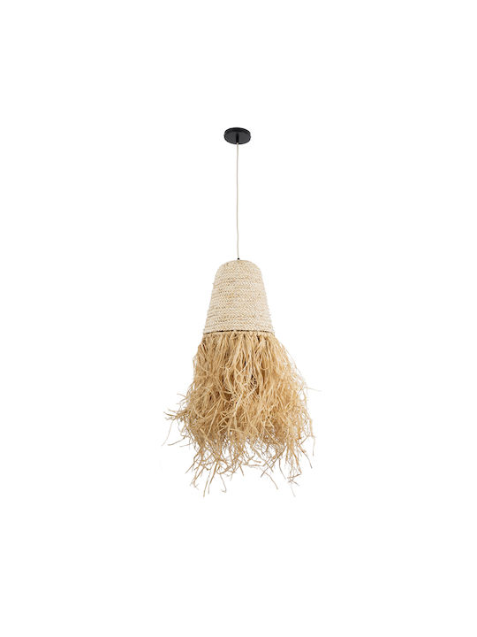GloboStar Arembepe Ceiling Light Beige Boho Grid with E27 Socket 34x34x70cm