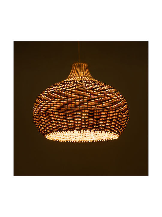 GloboStar Panama Ceiling Light Beige Boho Grid with E27 Socket 40x40cm