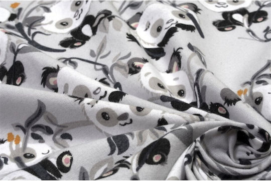 Dimcol Пухено одеяло За Количка Памук Panda Многоцветен 120x160см
