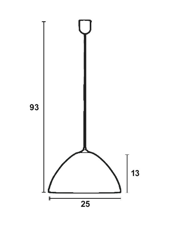 ArkoLight Pendant Light White with Socket E27 25cm