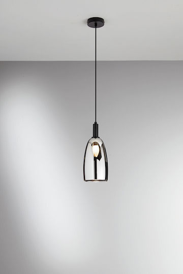 Fan Europe I-Weizen-S1 Pendant Light Black Bell with Socket E14, E.14 14x24x150cm