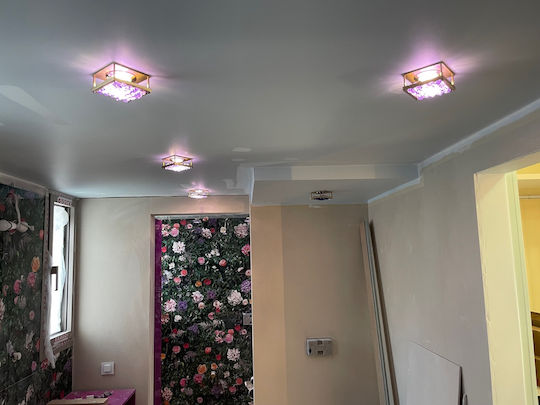 DITS Lighting Zic Κρεμαστό Φωτιστικό Πολύχρωμο με Κρύσταλλα 4x4εκ.