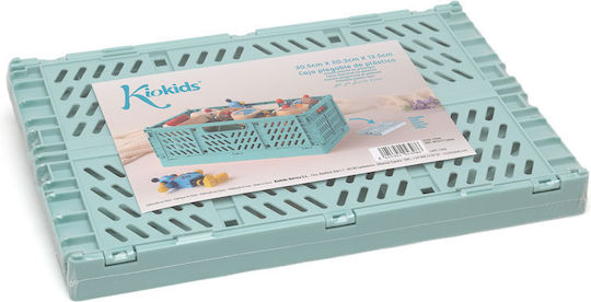 Kiokids Kinder Aufbewahrungsbox Faltbar aus Kunststoff Grün 31x20x13cm 1Stück