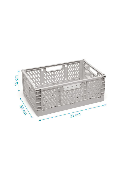 Kiokids Children's Folding Storage Box made of Plastic Gray 31x20x13cm 1pcs