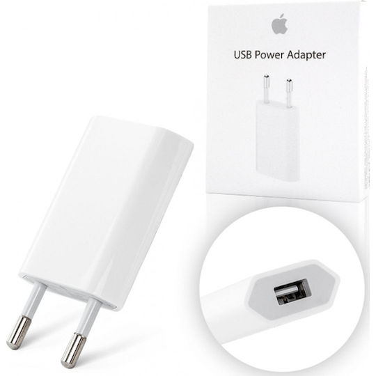 Apple Φορτιστής Χωρίς Καλώδιο με Θύρα USB-A 5W Λευκός (MGN13ZM/A)
