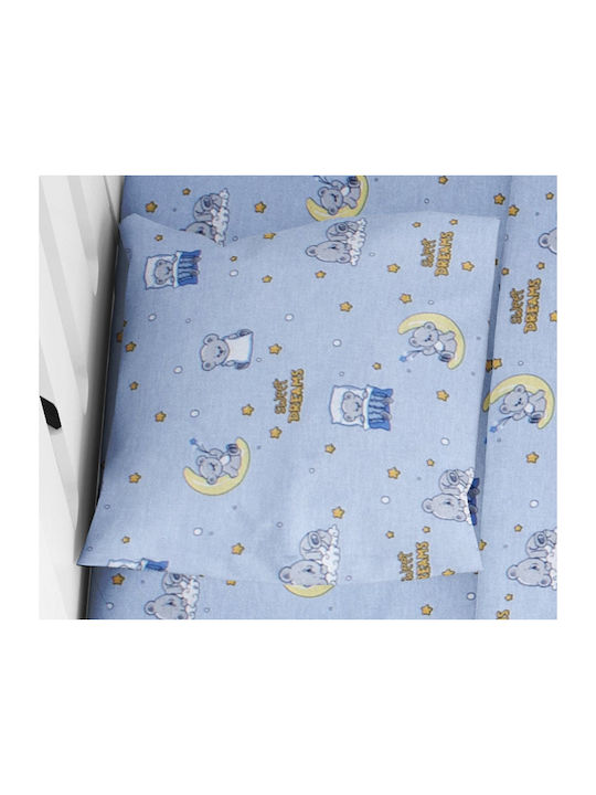 Dimcol Βρεφική Μαξιλαροθήκη Sky Blue 35x45εκ.