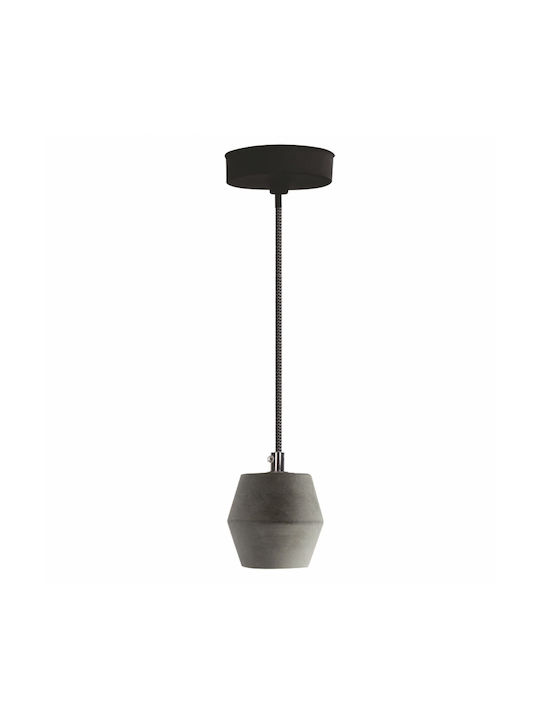 Elvhx Pendant Light Gray with Rope for Socket E27