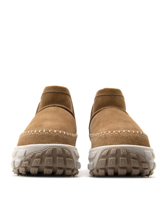 Venture Daze Ultra Mini Suede Women's Ankle Boots with Fur Tabac Brown