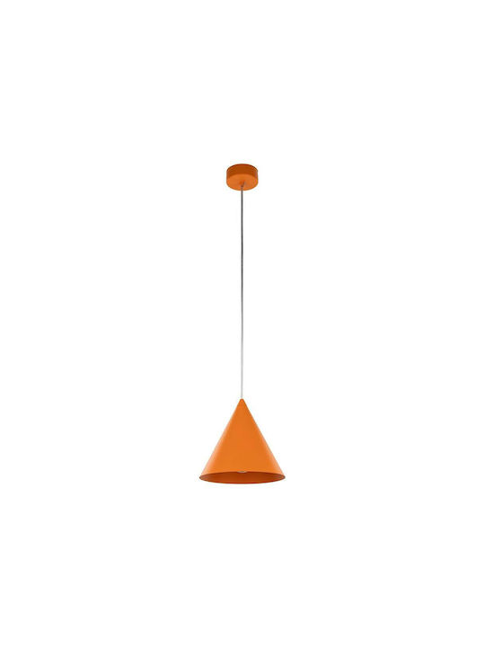 TK Lighting Pendant Light Orange with Socket E27 19x155cm