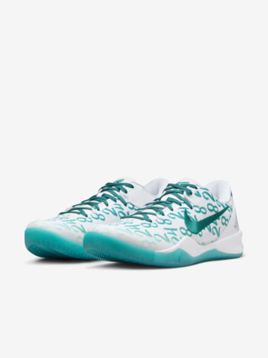 Nike Low Basketball Shoes White / Radiant Emerald