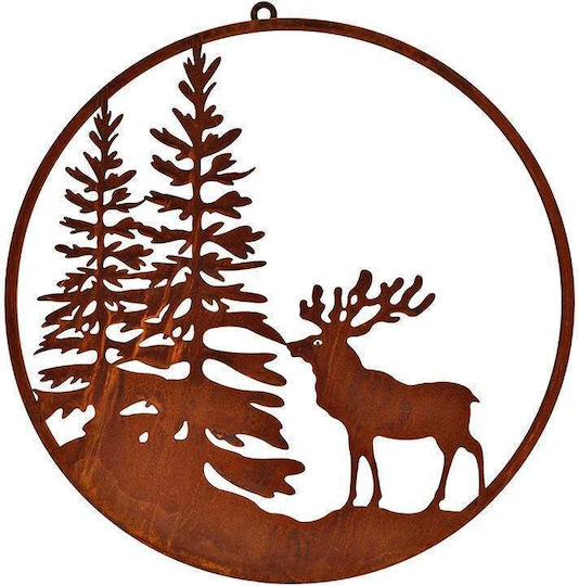 Weihnachtliche Metallisch Figur Hirsche Braun 46x46x46cm