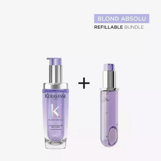 Kérastase Blond Absolu L'Ηuile Cicagloss Refill Dry Hair Oil for Color Protection against Split Ends 75ml