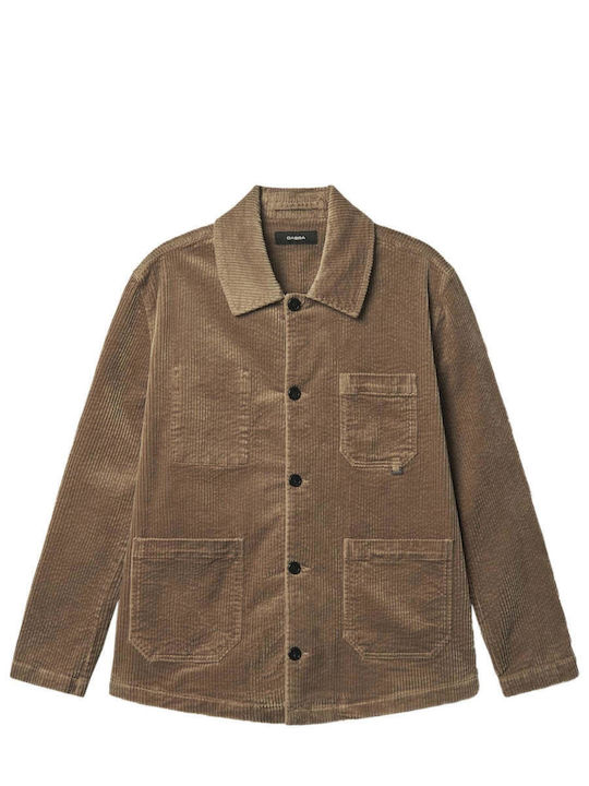 Μακρυμάνικo Κοτλέ Overshirt Καφέ