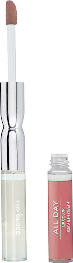 Seventeen All Day Lip Color & Top Gloss Υγρό Κραγιόν Matte 91 6ml