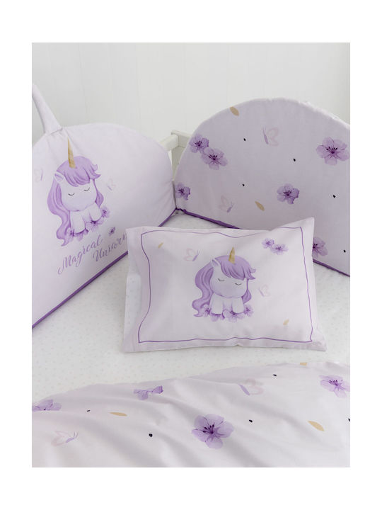 Nima Baby Sheets Set Crib Cotton Lila Lilac 120x170cm 2pcs